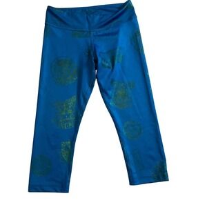 Zumba Wear Blue Capri Leggings S/P‎ Small Philadelphia Dance Fitness Activewear